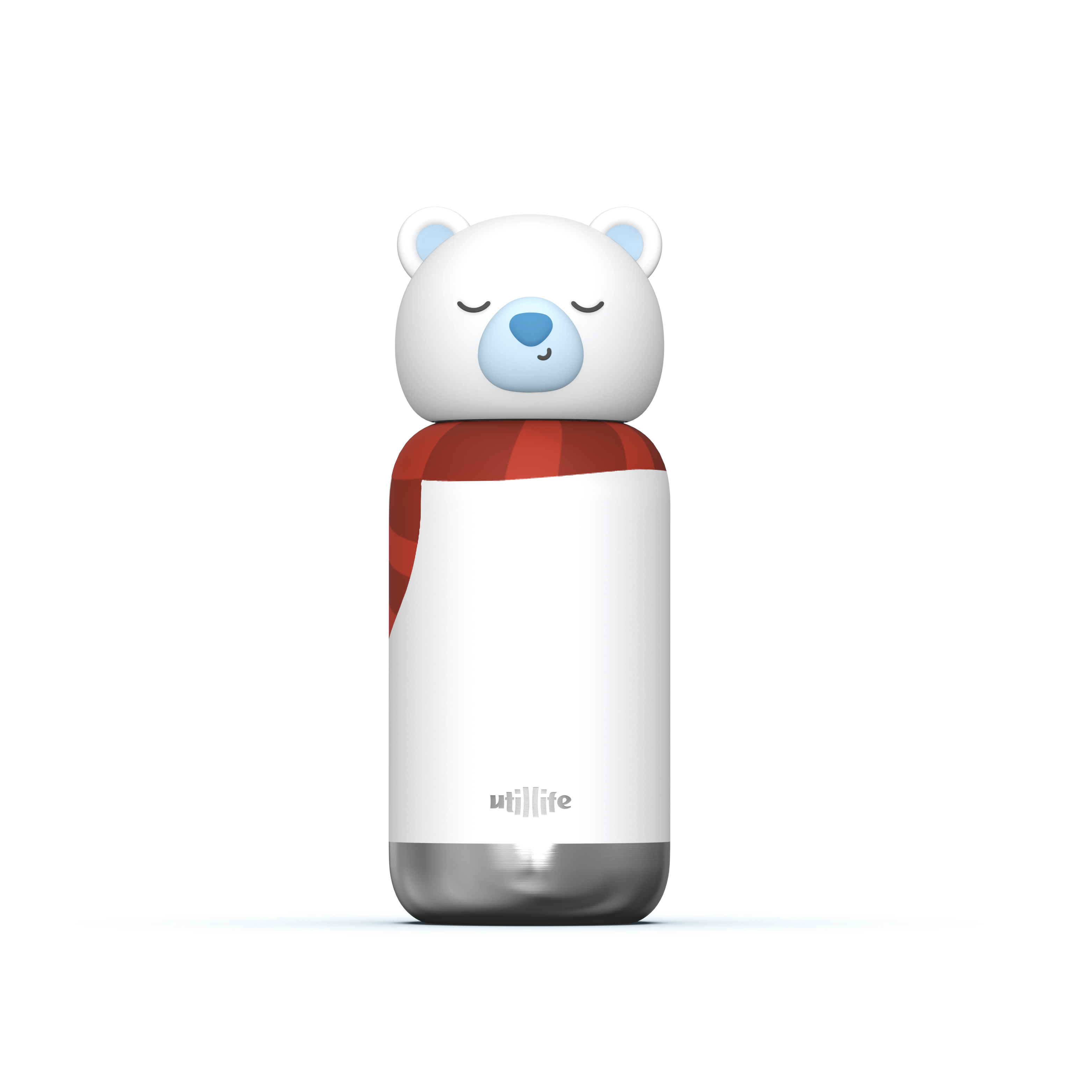 Zoofiesta Kids Insulated Water Bottle - Polar Bear Design - Leak-Proof & BPA-Free