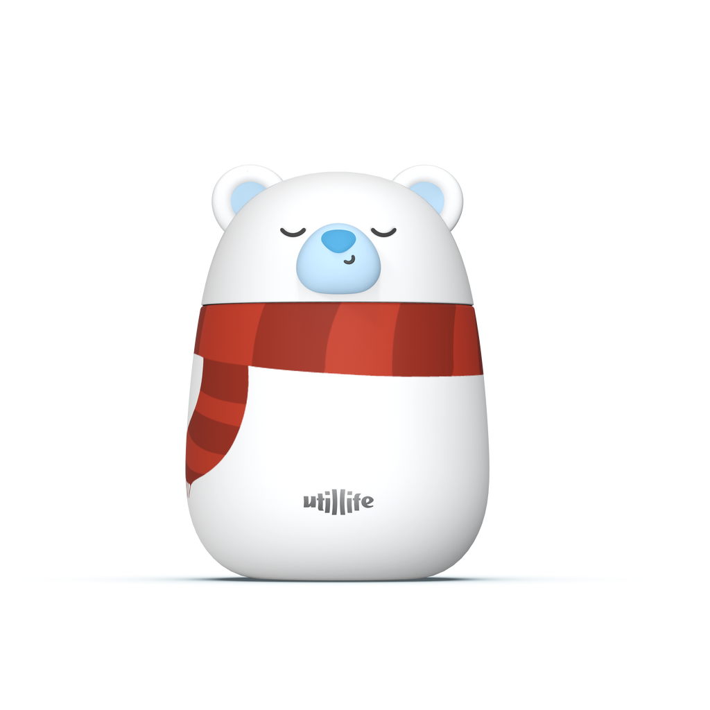 Zoofiesta Kids Insulated Food Jar - Polar Bear - Vacuum Thermos for Hot & Cold Meals
