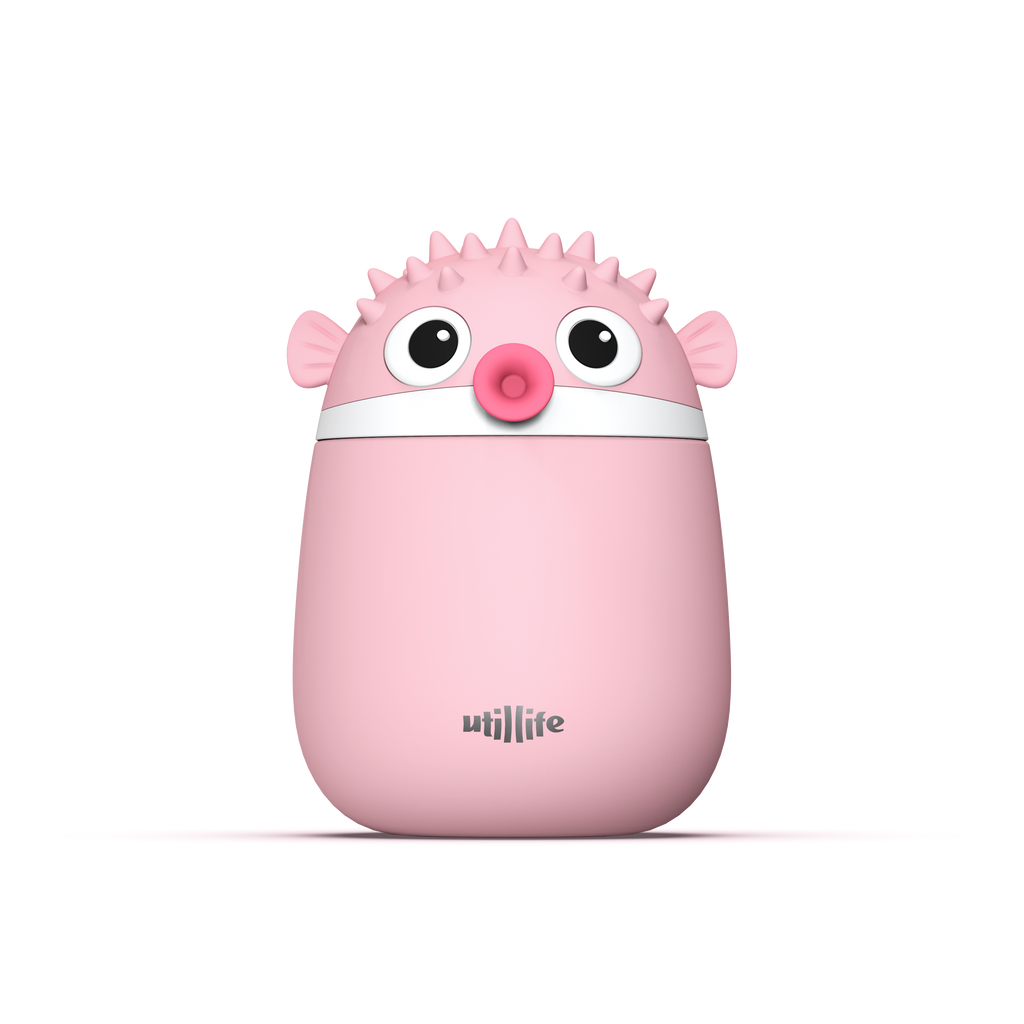 Zoofiesta Kids Insulated Food Jar - Pufferfish - Vacuum Thermos for Hot & Cold Meals