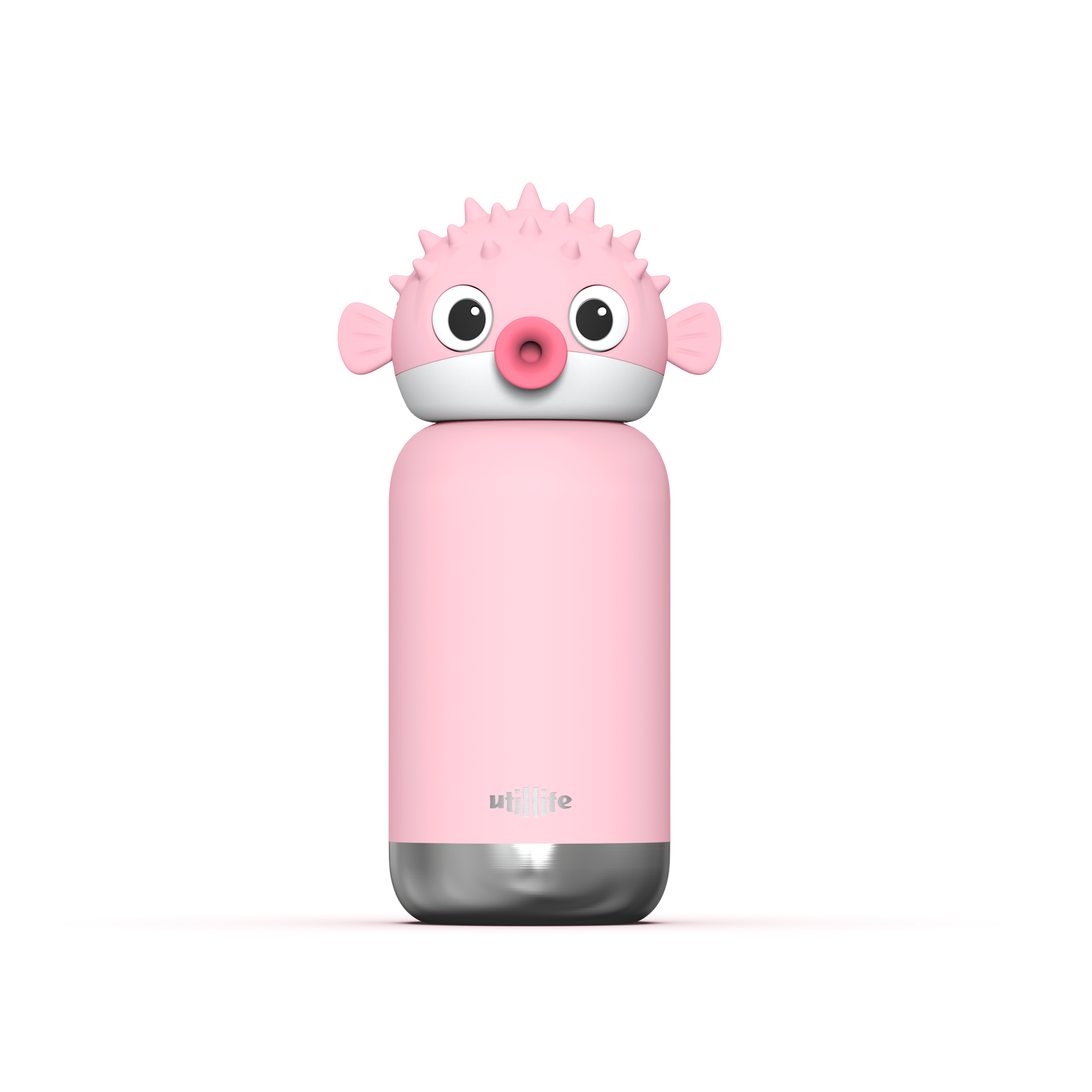 Zoofiesta Kids Insulated Water Bottle - Pufferfish Design - Leak-Proof & BPA-Free