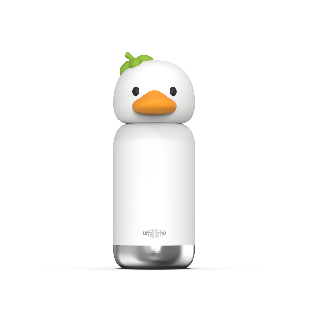 Zoofiesta Kids Insulated Water Bottle - Duck Design - Leak-Proof & BPA-Free