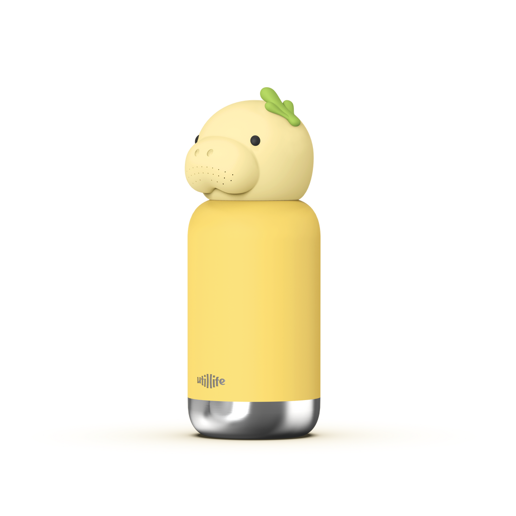 Zoofiesta Kids Insulated Water Bottle - Dugong Design - Leak-Proof & BPA-Free