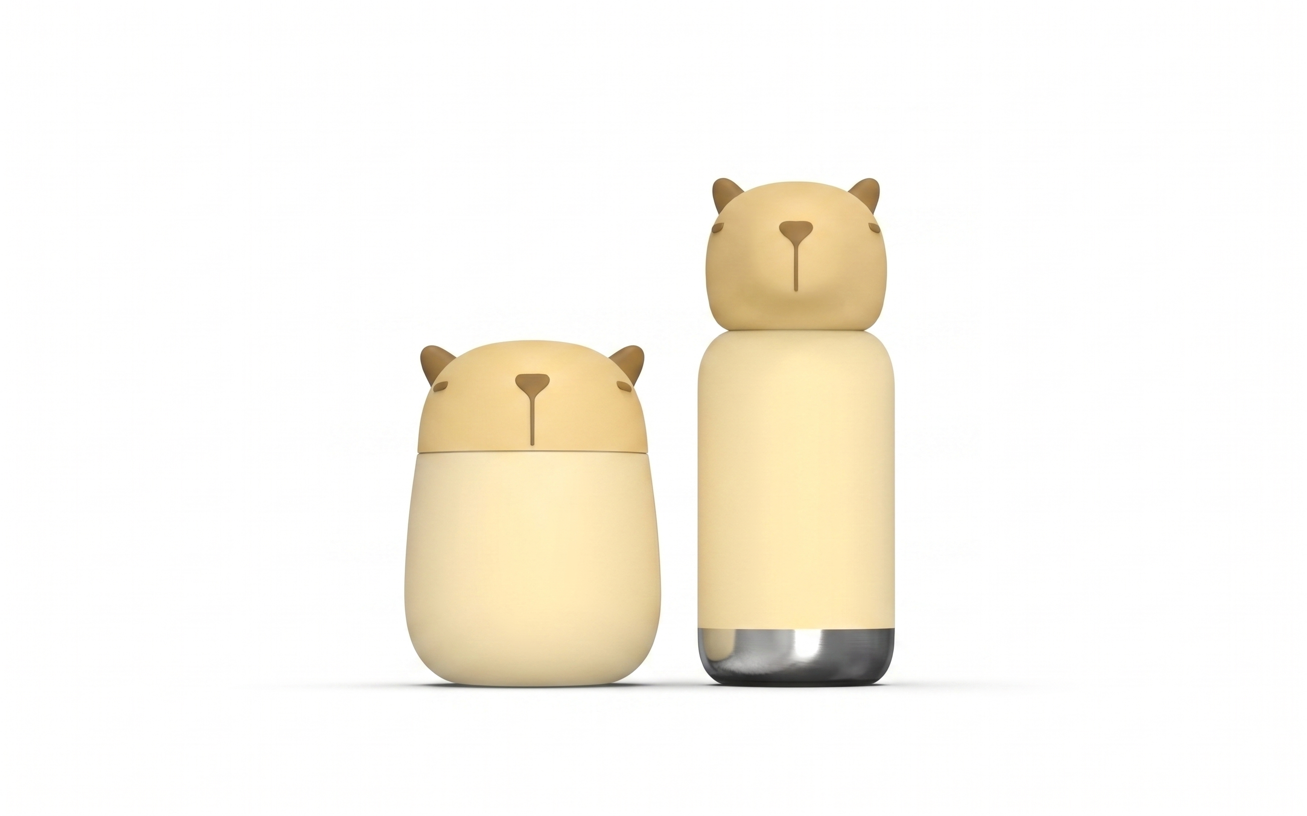 Zoofiesta Bundle - Insulated Water Bottle & Insulated Food Jar - Capybara Design