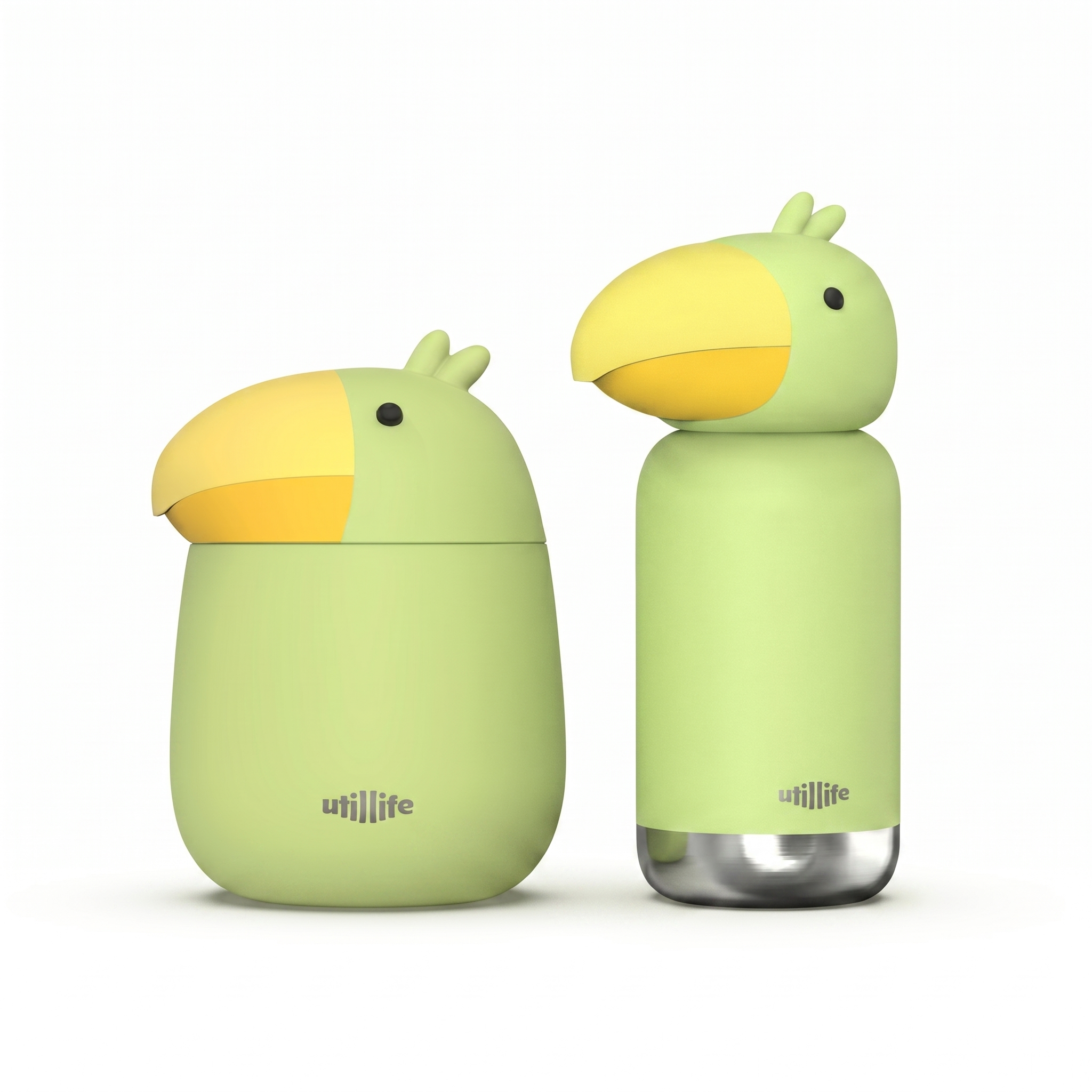 Zoofiesta Bundle - Insulated Water Bottle & Insulated Food Jar - Toucan Design