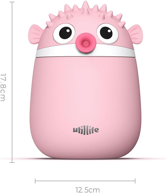 Zoofiesta Kids Insulated Food Jar - Pufferfish - Vacuum Thermos for Hot & Cold Meals