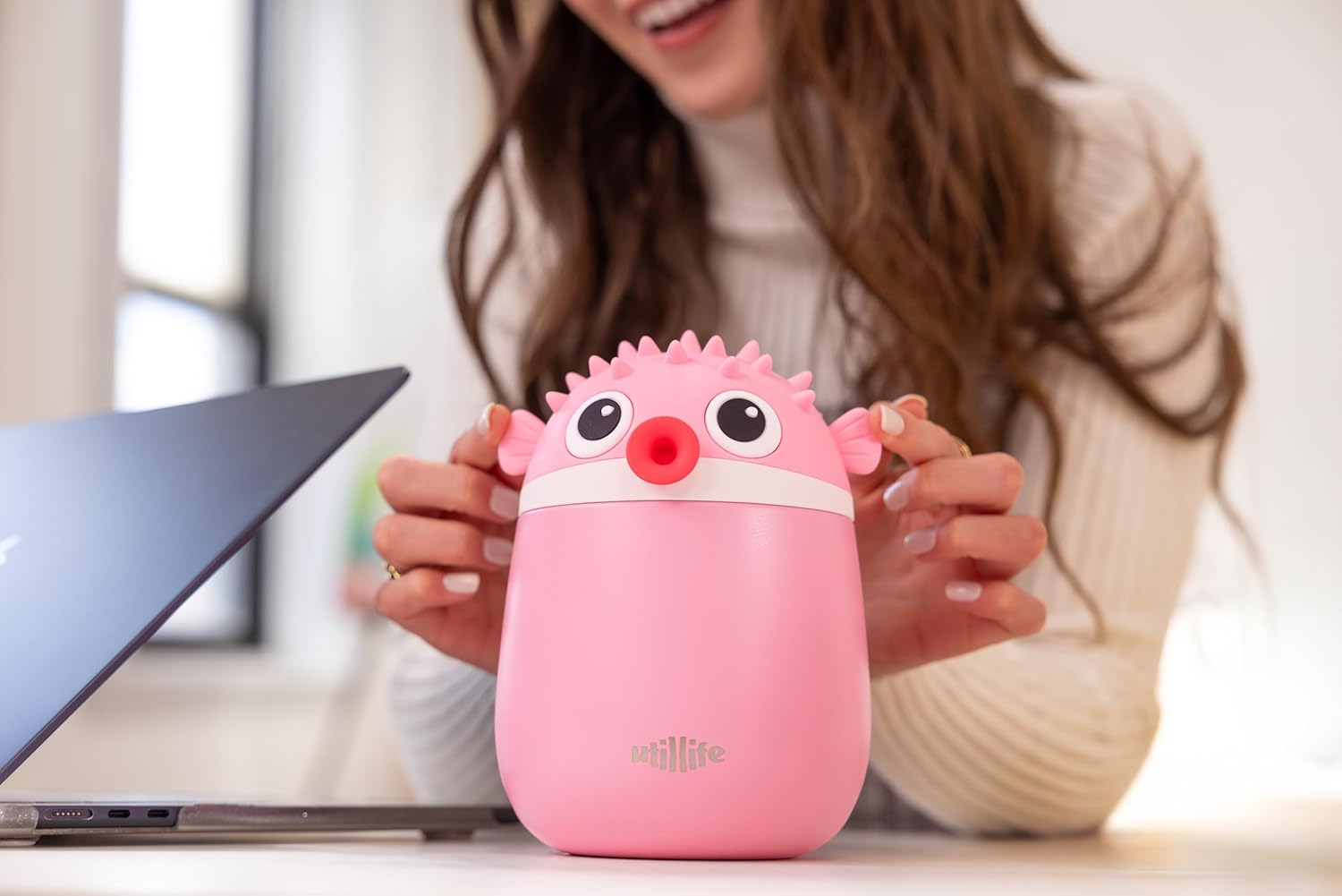 Zoofiesta Kids Insulated Food Jar - Pufferfish - Vacuum Thermos for Hot & Cold Meals