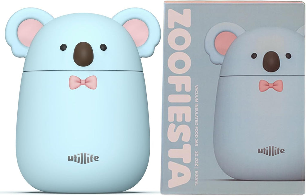Zoofiesta Kids Insulated Food Jar - Koala - Vacuum Thermos for Hot & Cold Meals
