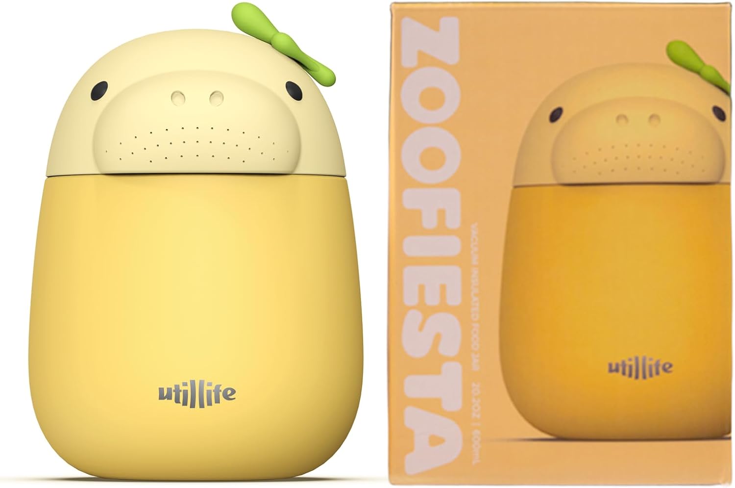 Zoofiesta Kids Insulated Food Jar - Dugong - Vacuum Thermos for Hot & Cold Meals