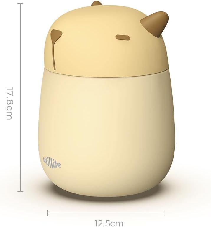 Zoofiesta Kids Insulated Food Jar - Capybara - Vacuum Thermos for Hot & Cold Meals