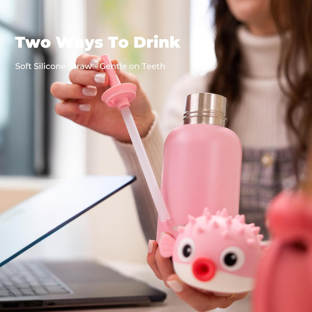 Zoofiesta Kids Insulated Water Bottle - Toucan Design - Leak-Proof & BPA-Free