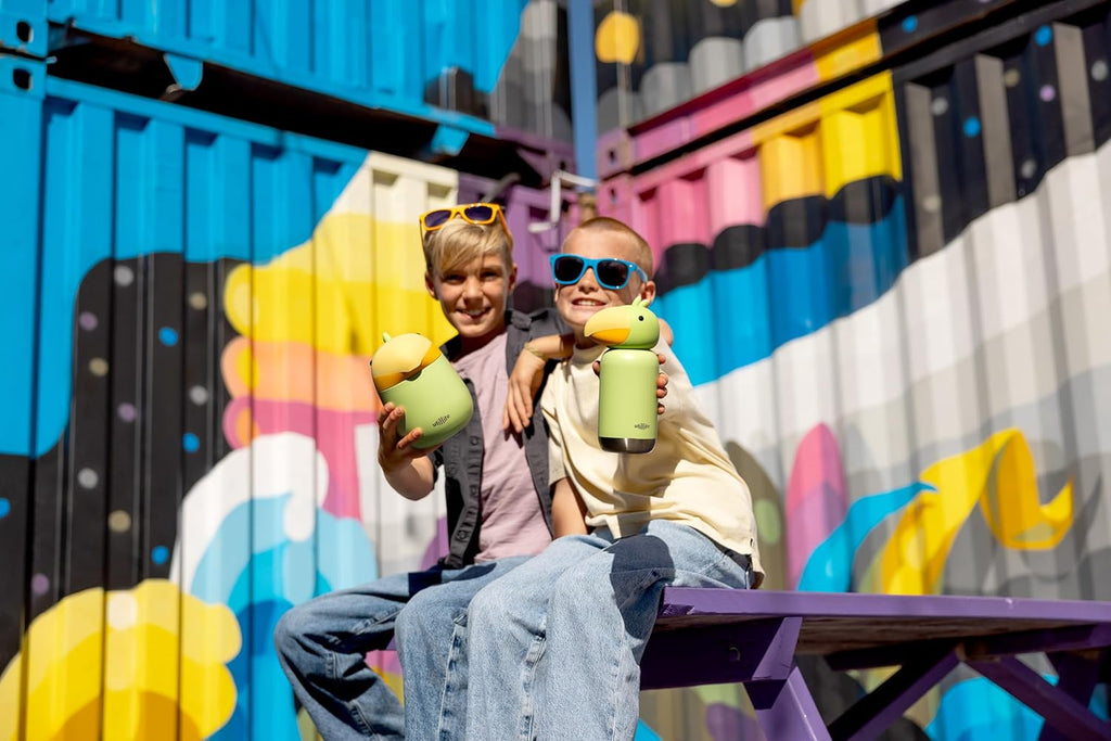 Zoofiesta Kids Insulated Water Bottle - Toucan Design - Leak-Proof & BPA-Free